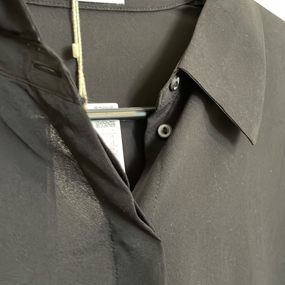 NWT MANGO long sleeve black button up shirt - Picture 4 of 5